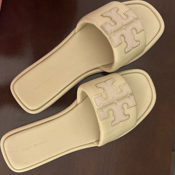 Tory Burch Beige Slide Sandals - Picture 4 of 6